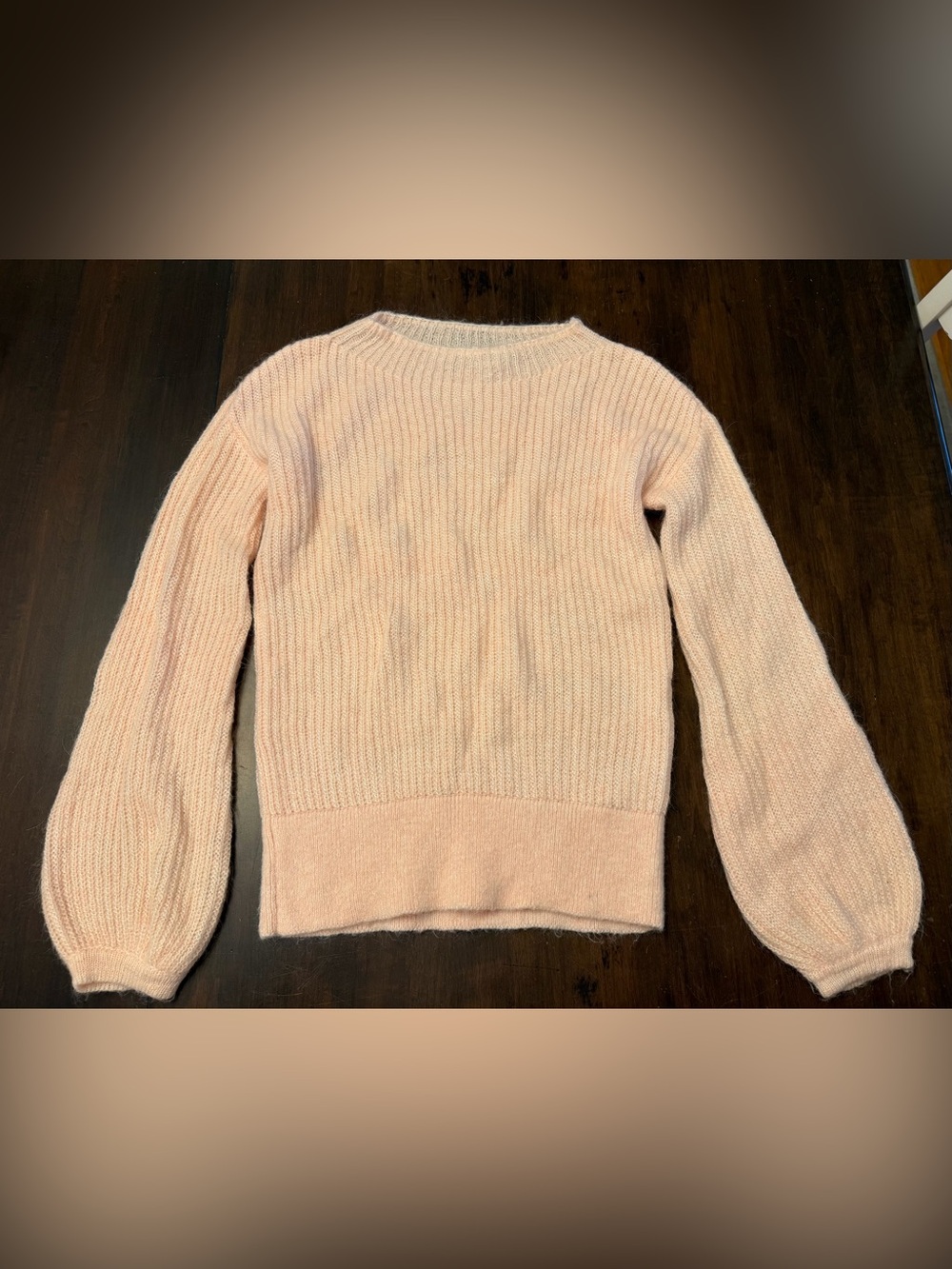 Boden Pale Pink Ribbed Crewneck Sweater